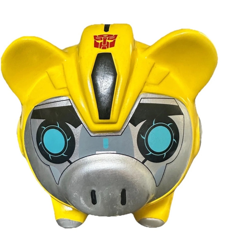 RARE Yellow Transformer "BUMBLE BEE" Piggy Bank Ceramic Hasboro 2014 Transformer